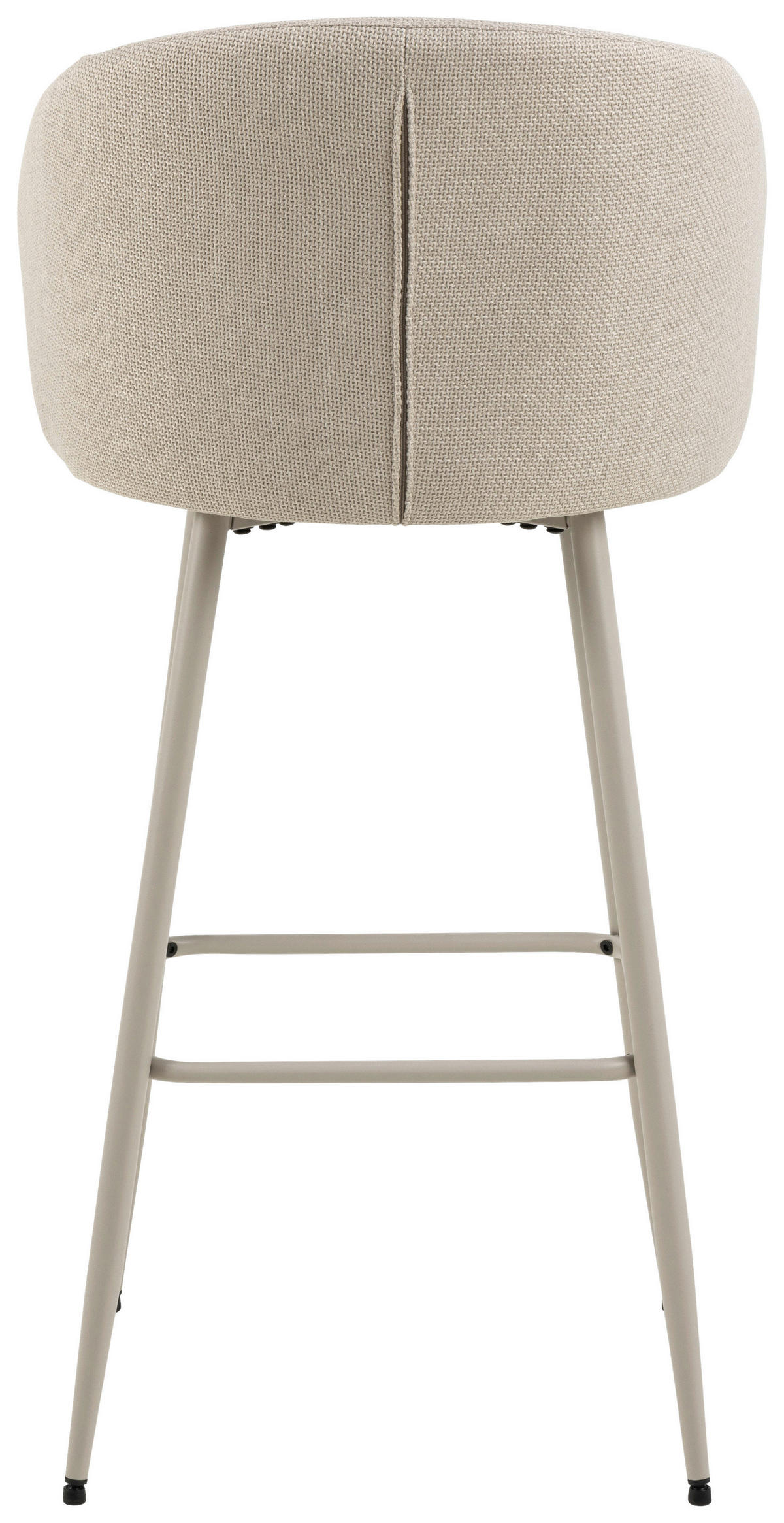 BARHOCKER in Textil Grau, Beige  - Beige/Creme, Design, Textil/Metall (54/105/52cm) - MID.YOU