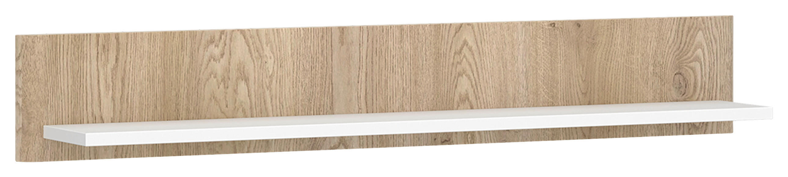 Wandregal Brilon Eichefarben/Weiß B: 136 cm