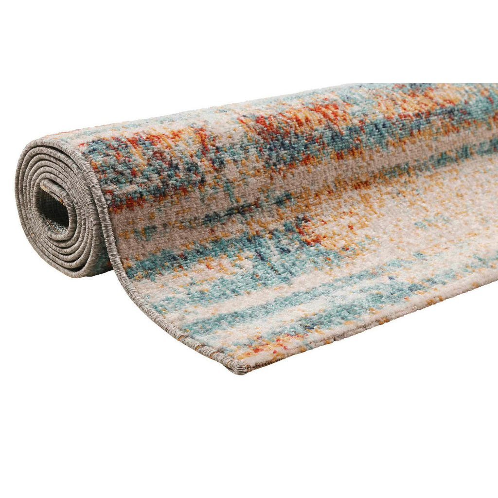 Thumbnail - Esprit Outdoorteppich Elouisa, Creme, Orange, Türkis, Textil, Vintage, rechteckig, 160x225 cm, Textiles Vertrauen - Oeko...