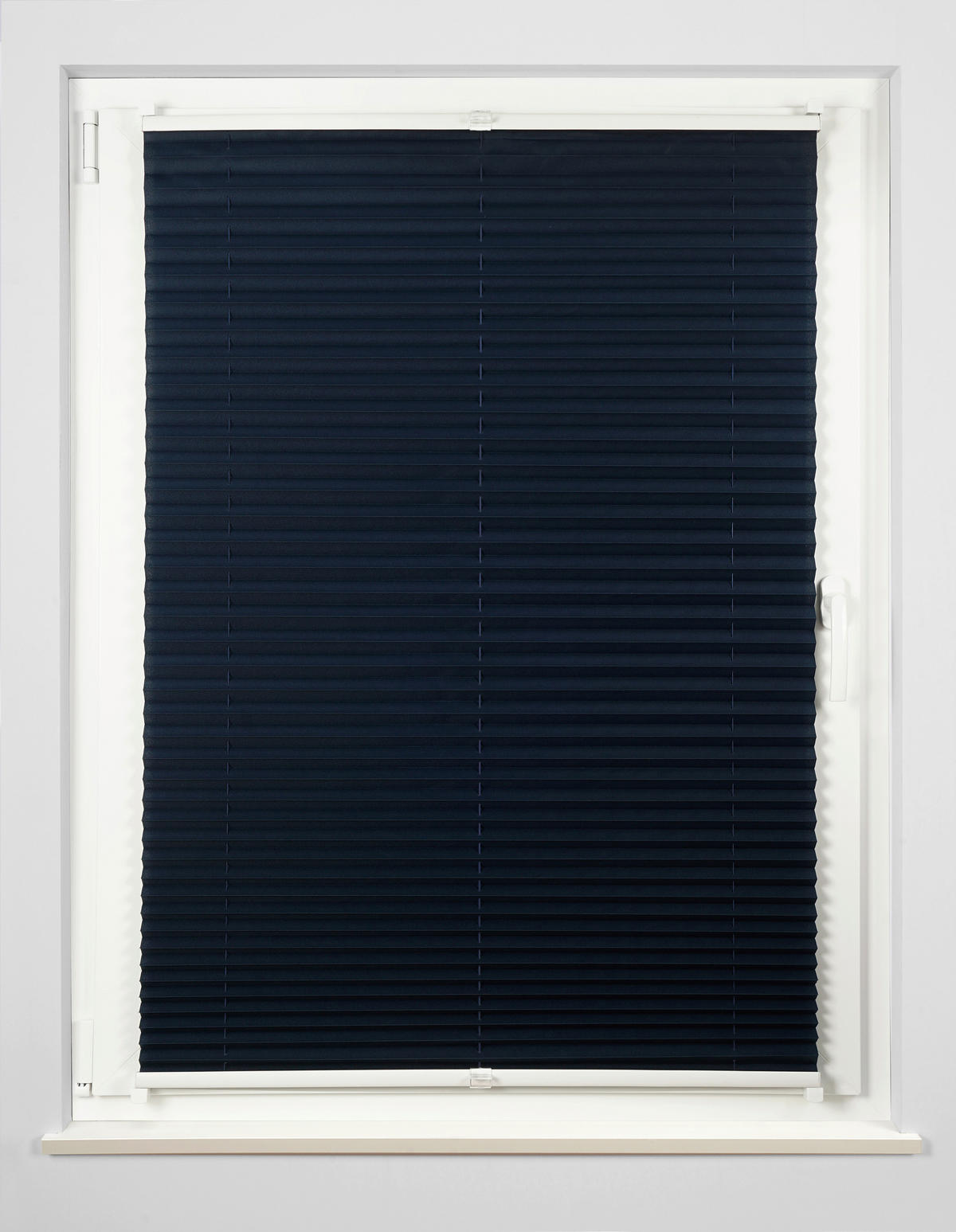 PLISSEE  halbtransparent   100/130 cm   - Dunkelblau, Basics, Textil (100/130cm)