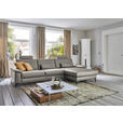 ECKSOFA  in Echtleder Hellgrau  334/176 cm  - Hellgrau/Schwarz, Design, Leder/Metall (334/176cm) - Dieter Knoll