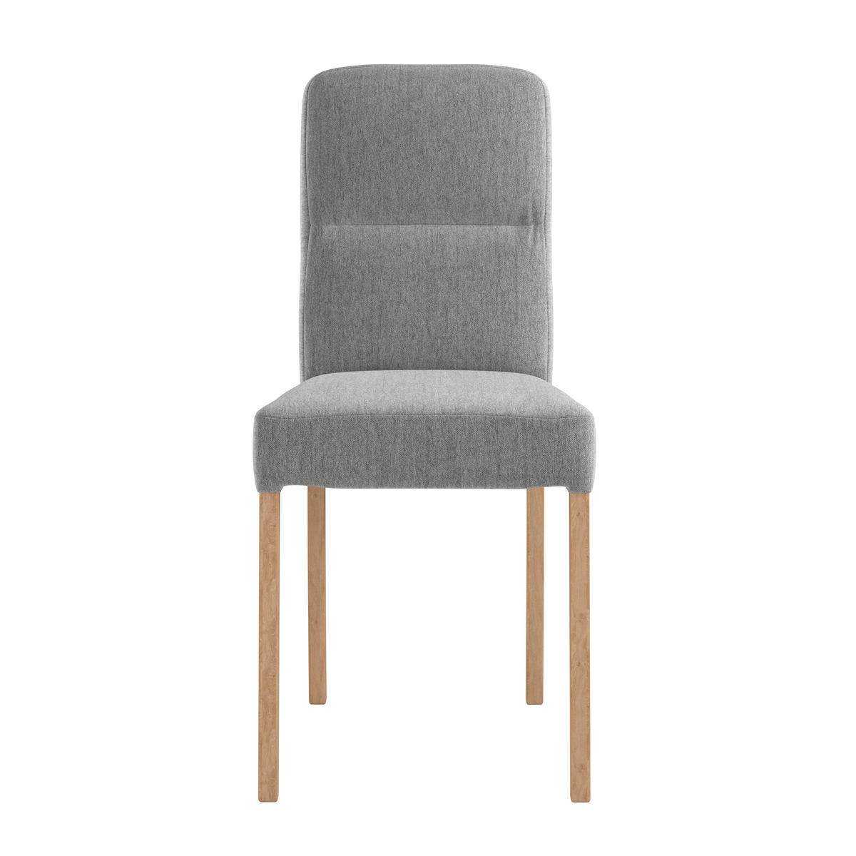 STUHL - Eichefarben/Hellgrau, KONVENTIONELL, Holz/Textil (43/91/58cm)