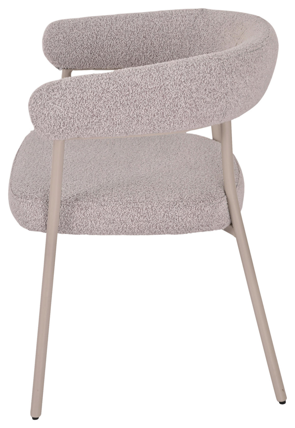 ARMLEHNSTUHL  in Eisen Webstoff  - Creme/Grau, MODERN, Textil/Metall (60/75/55cm) - MID.YOU