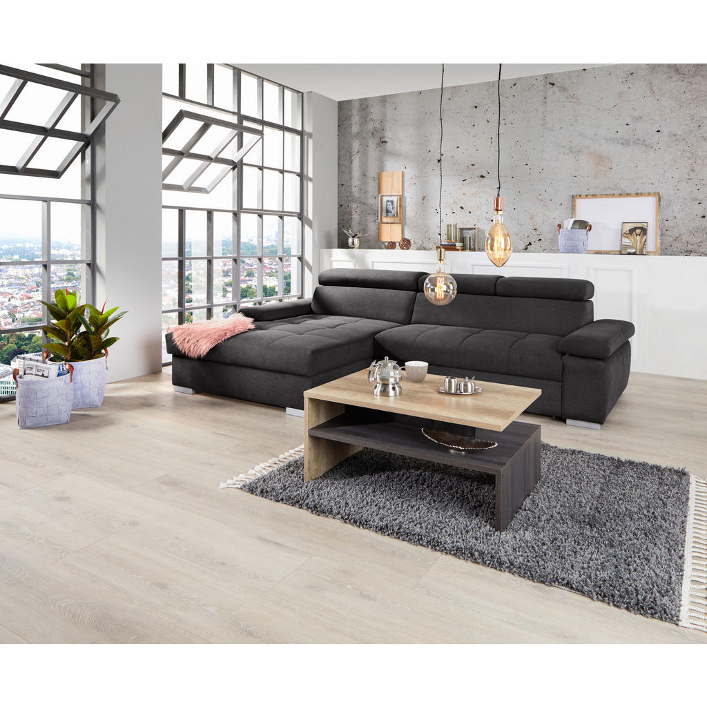 Thumbnail - Livetastic Ecksofa, Graphit, Textil, 3-Sitzer, 292x183 cm, Made in EU, Rücken echt, Wohnzimmer, Sofas & Couches, Wohnlan...