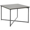 COUCHTISCH 60/43/60 cm quadratisch Grau, Schwarz  - Schwarz/Grau, Design, Keramik/Metall (60/43/60cm) - Livetastic