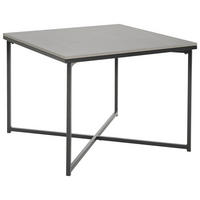 COUCHTISCH 60/43/60 cm quadratisch Grau, Schwarz  - Schwarz/Grau, Design, Keramik/Metall (60/43/60cm) - Livetastic