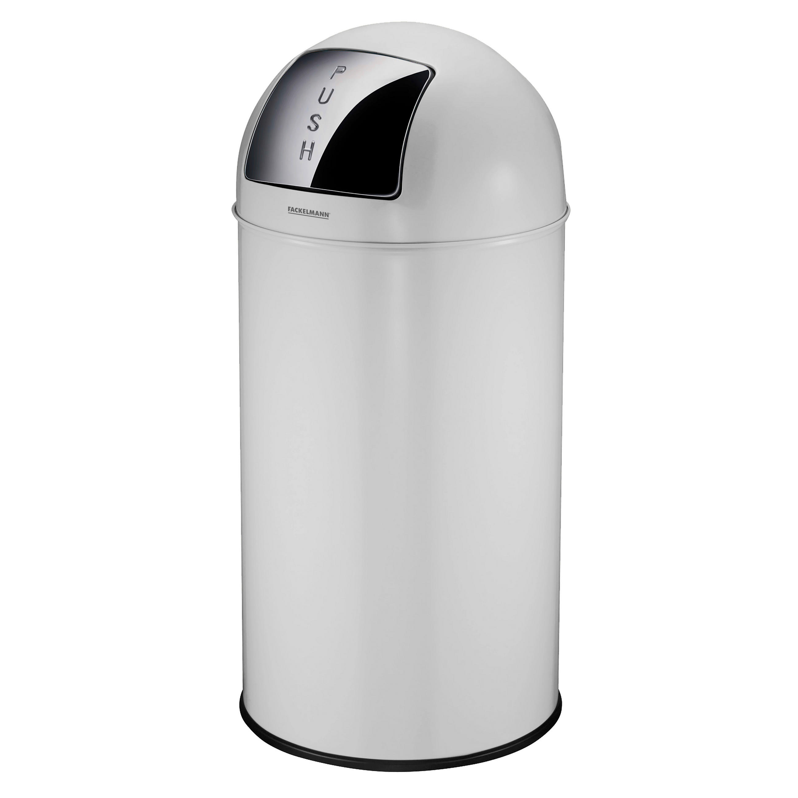 ABFALLEIMER Berlin 40 L  - Anthrazit/Weiß, Basics, Kunststoff/Metall (38/38/73cm) - Fackelmann