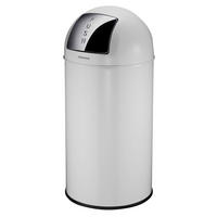 ABFALLEIMER Berlin 40 L  - Anthrazit/Weiß, Basics, Kunststoff/Metall (38/38/73cm) - Fackelmann