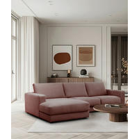 ECKSOFA VIGO Rot  - Rot/Schwarz, Design, Textil (172/303cm) - MID.YOU
