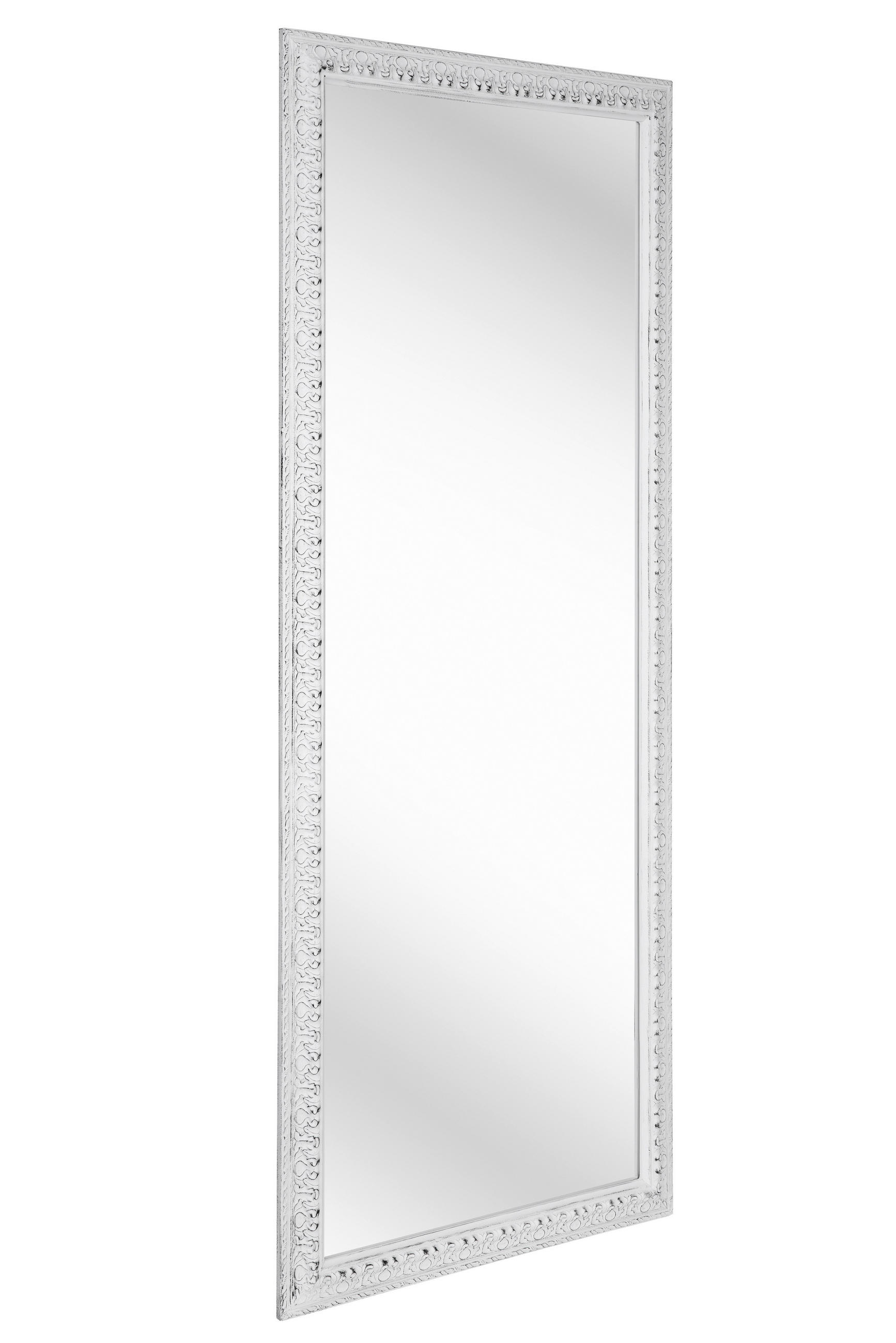 STENSKO OGLEDALO, 70/170/3 cm steklo  - bela, Trendi, steklo/les (70/170/3cm) - Carryhome