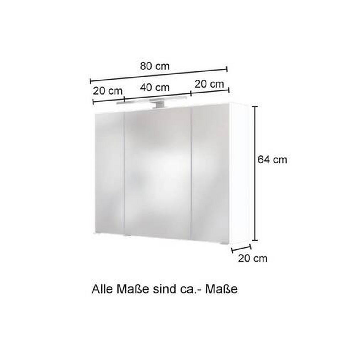 BADEZIMMER  in 160 cm  - Weiss/Eichefarben, Konventionell, Glas/Holzwerkstoff (160cm) - Held