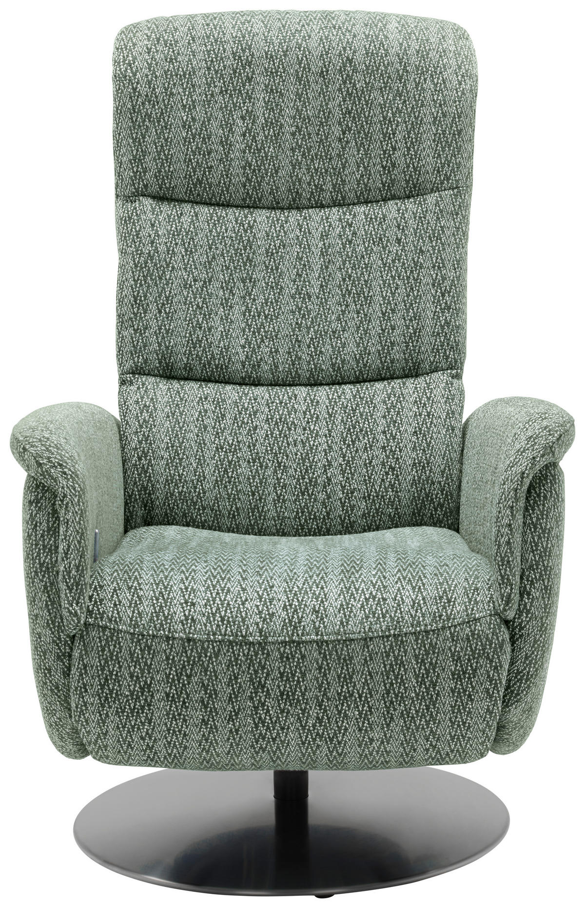 RELAXSESSEL Flachgewebe Relaxfunktion, Kopfteilverstellung, Fußteilverstellung, Rücken echt    - Edelstahlfarben/Grün, Design, Textil/Metall (71/112/83cm) - Dieter Knoll