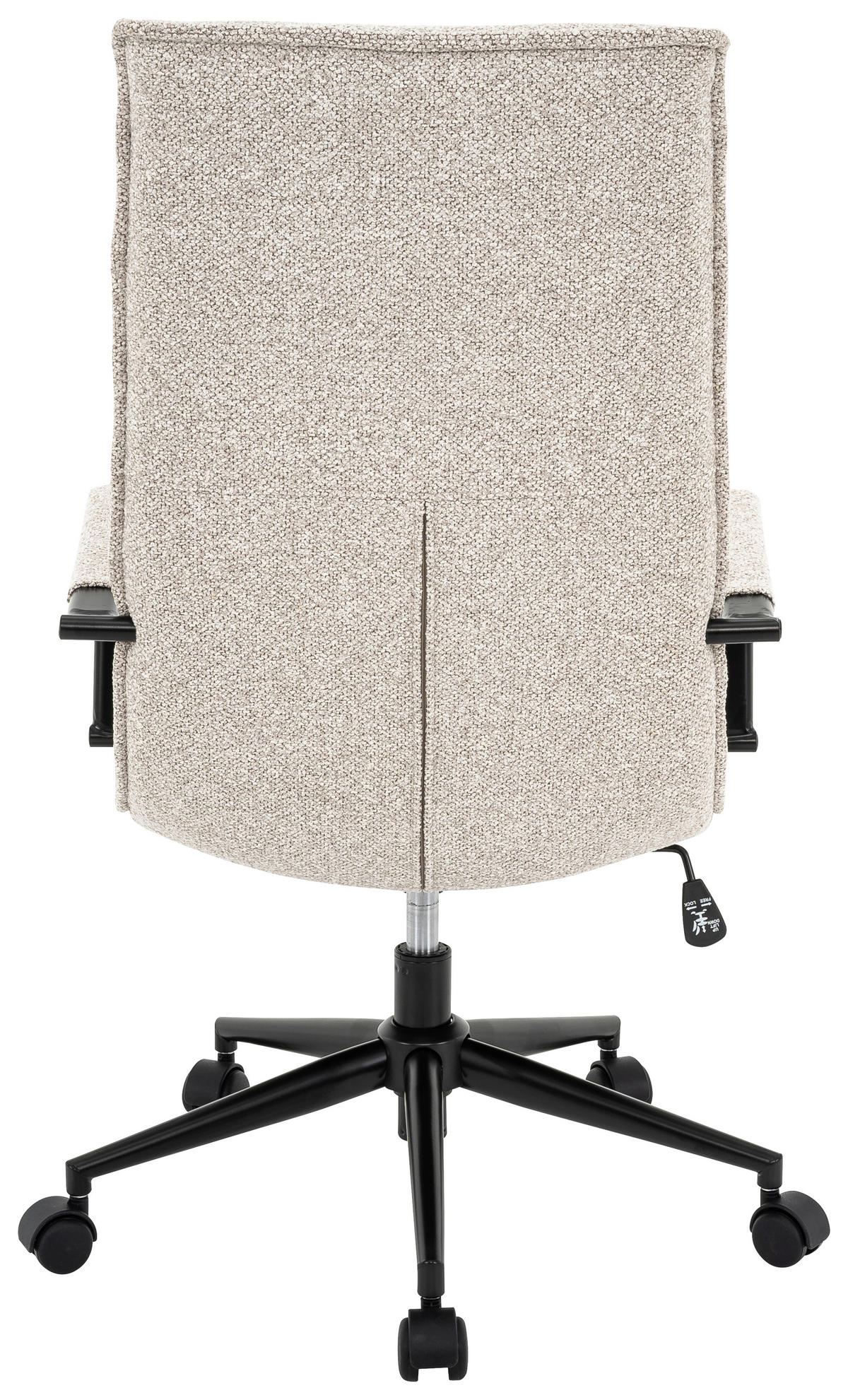 DREHSTUHL  in Webstoff Naturfarben, Schwarz  - Schwarz/Naturfarben, Design, Kunststoff/Textil (64/102-110/75,5cm) - Carryhome
