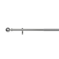 VORHANGSTANGENSET 190 cm  - Grau Hochglanz, Basics, Metall (190cm)