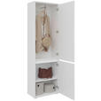 GARDEROBENSCHRANK Liv  in 60/195/33,8 cm  - Silberfarben/Weiß, KONVENTIONELL, Holzwerkstoff (60/195/33,8cm) - Xora
