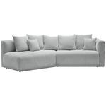 ECKSOFA  in Chenille Hellgrau  180/315 cm  - Hellgrau/Schwarz, MODERN, Kunststoff/Textil (180/315cm) - Hom`in