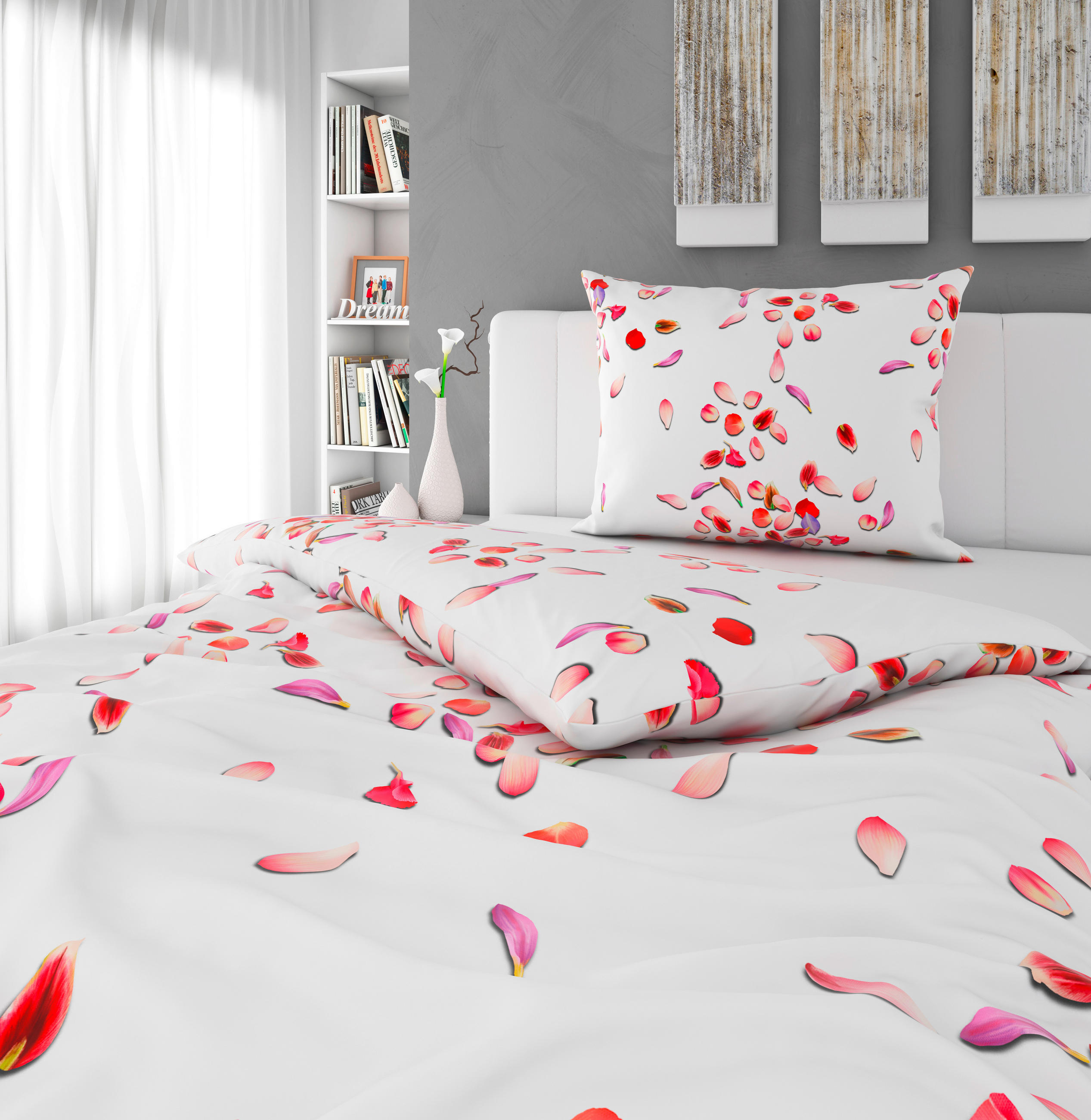 POSTELJINA SA DVA LICA AURORE 140/200 cm saten bela  - bela, Konvencionalno, tekstil (140/200cm) - Esposa
