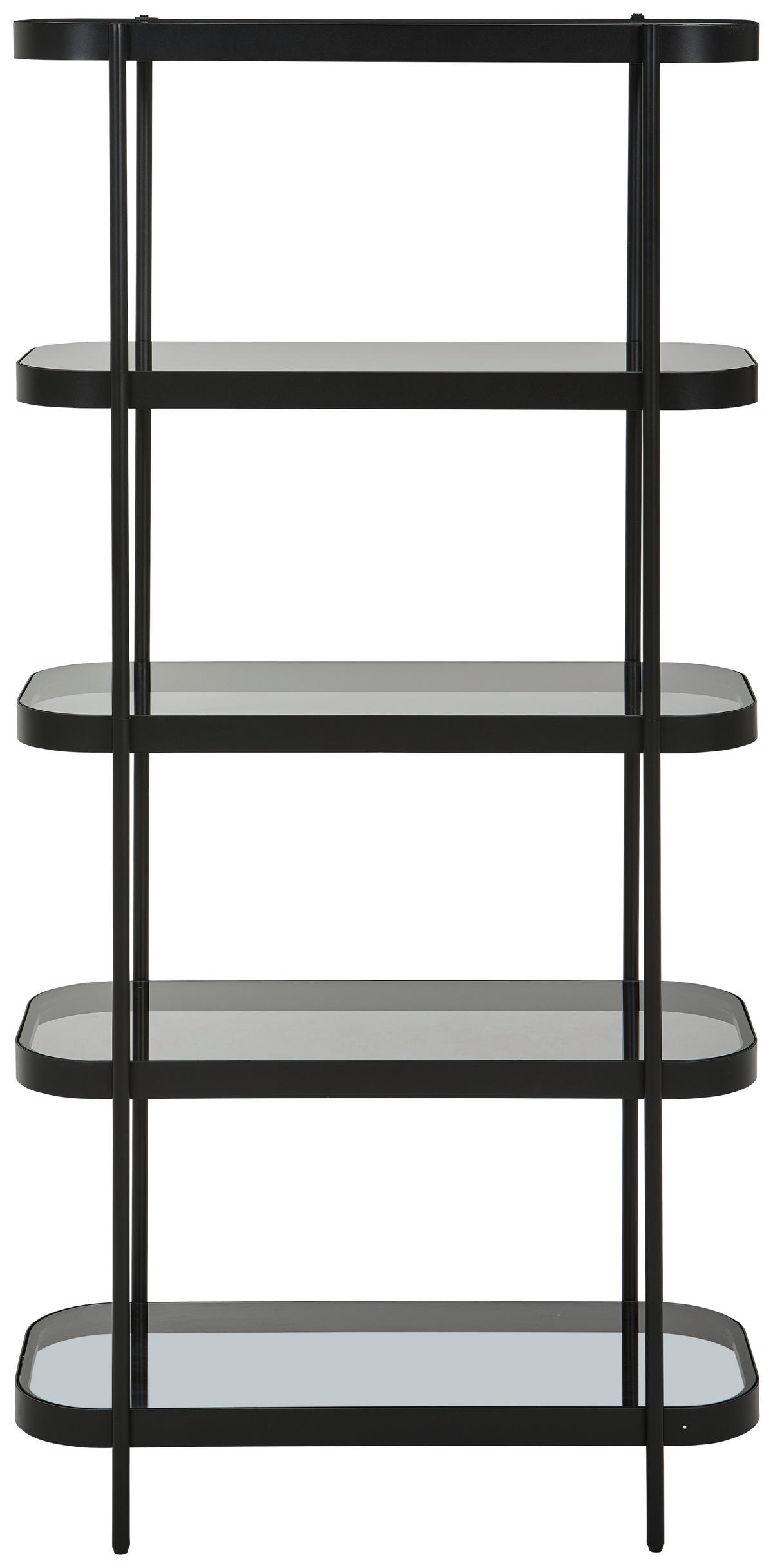REGAL Grau, Schwarz  - Schwarz/Grau, Trend, Glas/Metall (80/160/38cm) - Novel