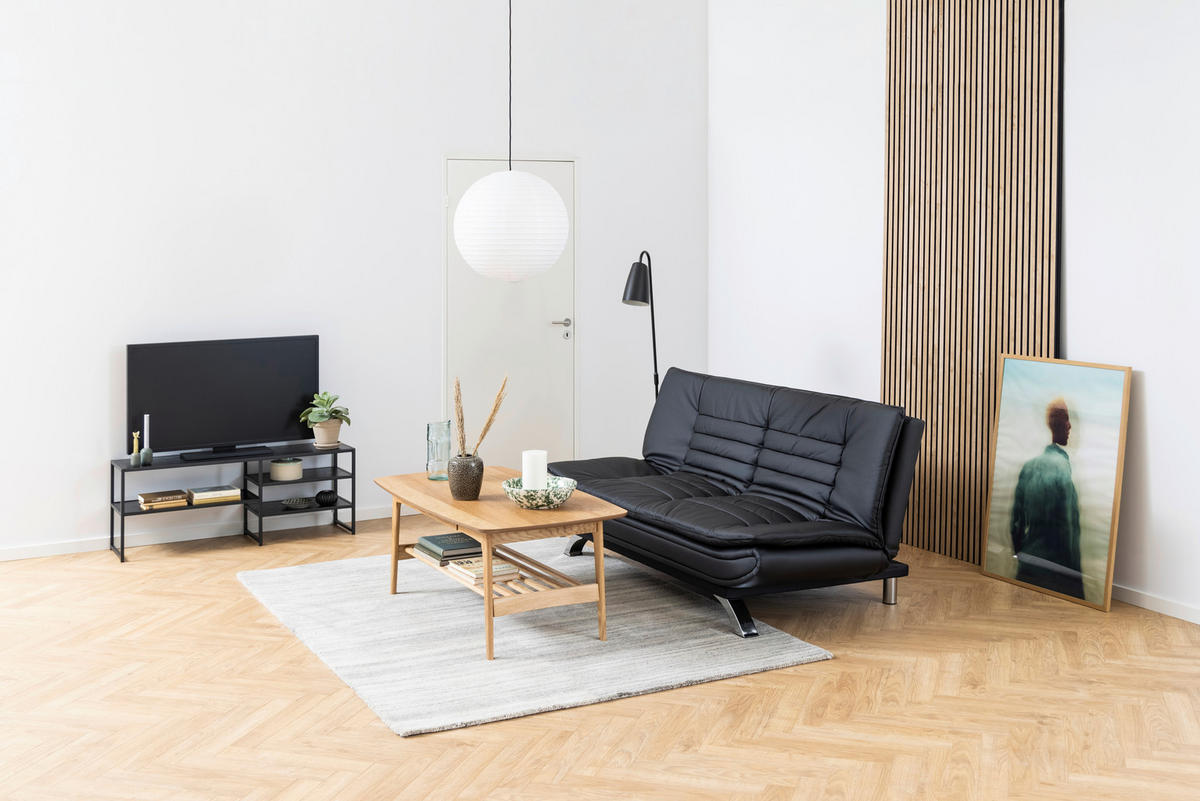 KOMODA POD TELEVIZI, černá, 120/46/33 cm - černá, Moderní, kov/kompozitní dřevo (120/46/33cm)