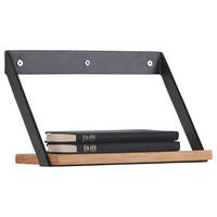 WANDREGAL 29/18/15 cm  - Schwarz/Akaziefarben, Trend, Holz/Metall (29/18/15cm) - Landscape