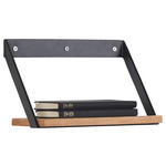 WANDREGAL Akazie vollmassiv Schwarz, Akaziefarben  - Schwarz/Akaziefarben, Trend, Holz/Metall (29/18/15cm) - Landscape