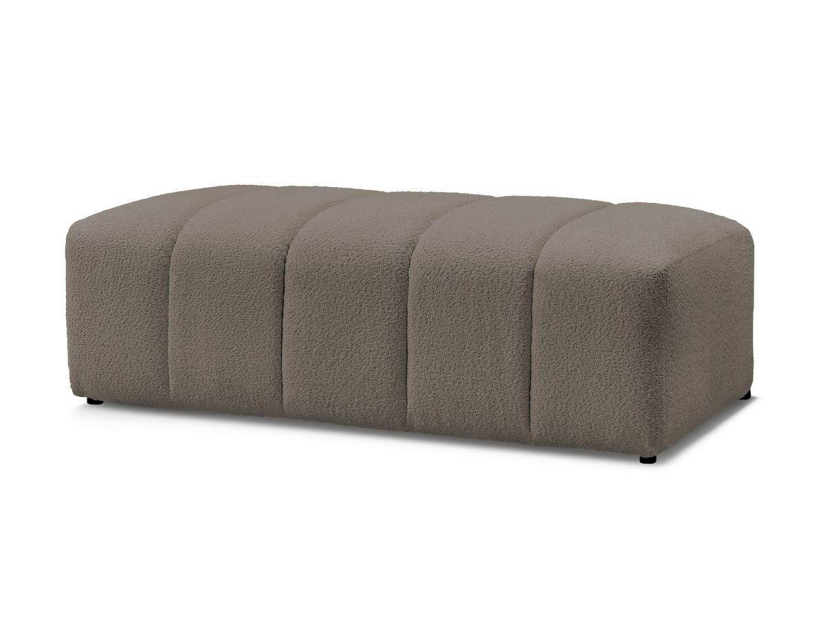 HOCKER ANNECY Bouclé Taupe  - Taupe/Schwarz, MODERN, Kunststoff/Textil (140/45/70cm)