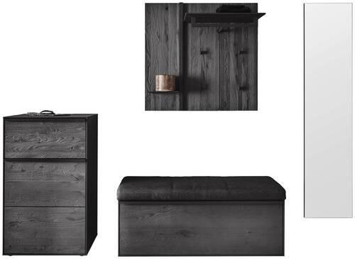GARDEROBE  in 246/195/41 cm  - Anthrazit, Design, Glas/Holz (246/195/41cm) - Johann Jakob