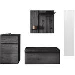 GARDEROBE  in 246/195/41 cm  - Anthrazit, Design, Glas/Holz (246/195/41cm) - Johann Jakob