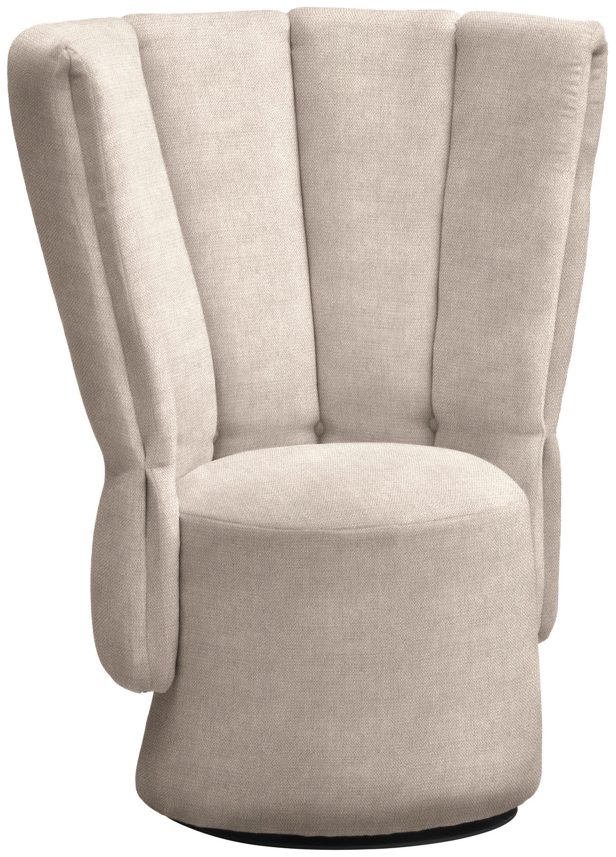 COCKTAILSESSEL in Velours Beige  - Beige/Schwarz, Design, Holz/Textil (92/113/70cm) - Belluti