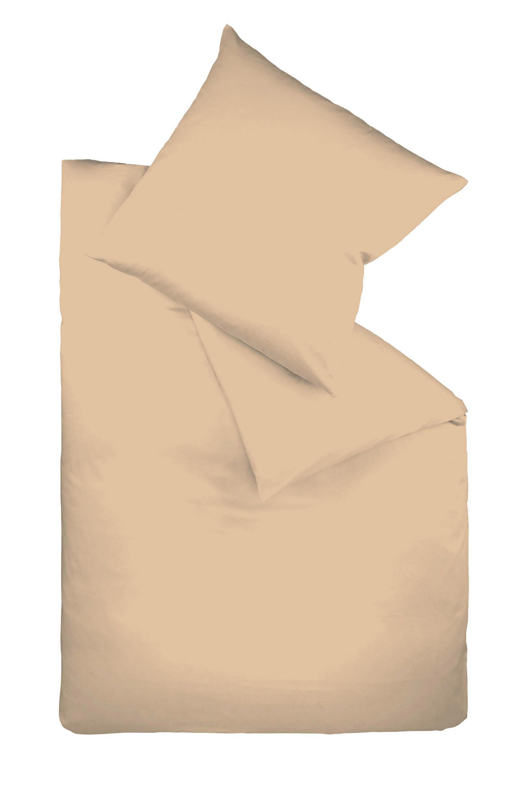 BETTWÄSCHE 2-teilig Satin 135/200 cm  - Sandfarben, Basics, Textil (135/200cm) - Fleuresse