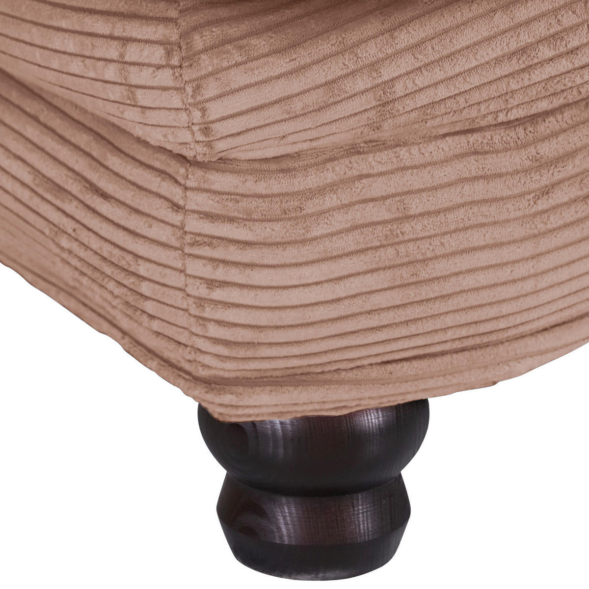 XXL-SESSEL Cord Altrosa    - Schwarz/Altrosa, ROMANTIK / LANDHAUS, Holz/Textil (125/100/140cm) - Landscape