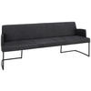 SITZBANK 218/87/66 cm  in Anthrazit, Schwarz  - Anthrazit/Schwarz, Design, Leder/Metall (218/87/66cm) - Joop!