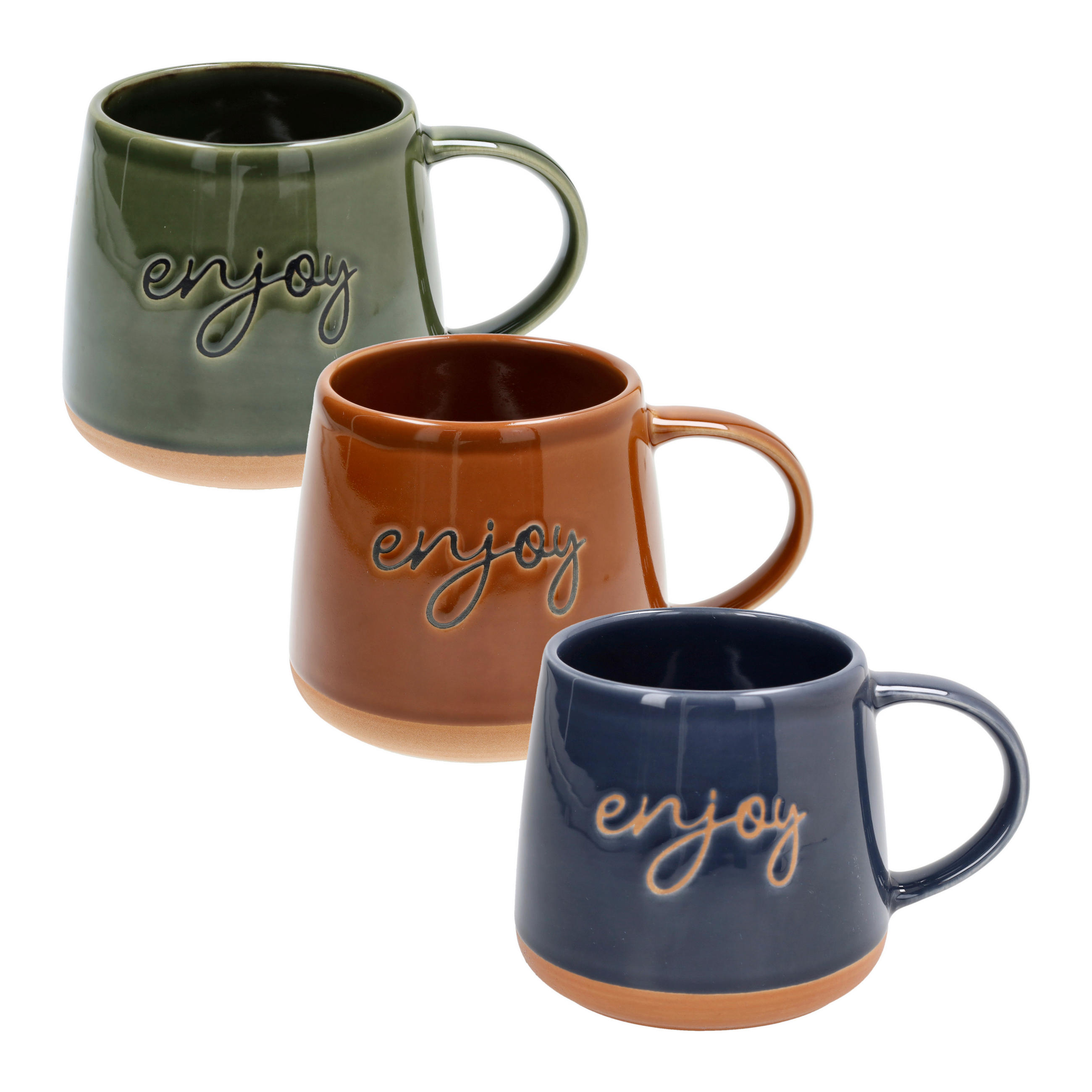 SKODELICA ZA ZAJTRK  MADRID ENJOY  640 ml     0,640 l  - barve konjaka/temno zelena, Basics, keramika (0,640l) - Tognana