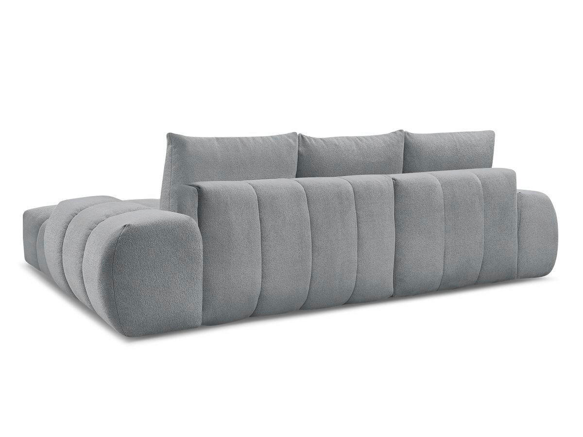 ECKSCHLAFSOFA EVEREST  mit Rücken echt, Armteil links, Armteil rechts Flachgewebe Dunkelgrau  - Dunkelgrau/Schwarz, MODERN, Kunststoff/Textil (318/180cm) - Livetastic