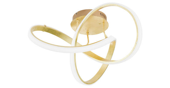 LED-DECKENLEUCHTE 49 W - Goldfarben, Design, Kunststoff/Metall (59/29/59cm) - Ambiente