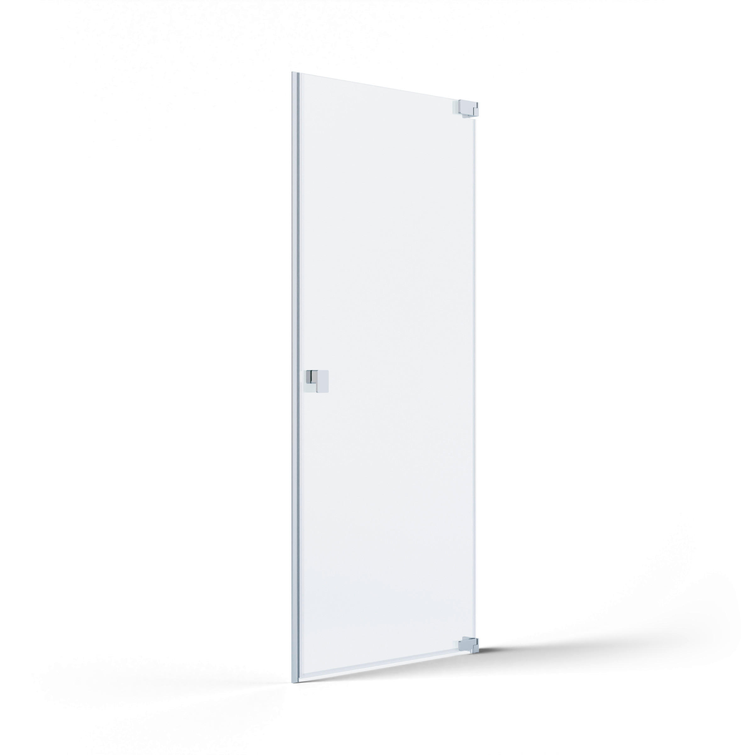 DUSCHTÜR Silberfarben  80/200 cm  - Silberfarben, MODERN, Glas/Metall (80/200cm) - Schöner Wohnen