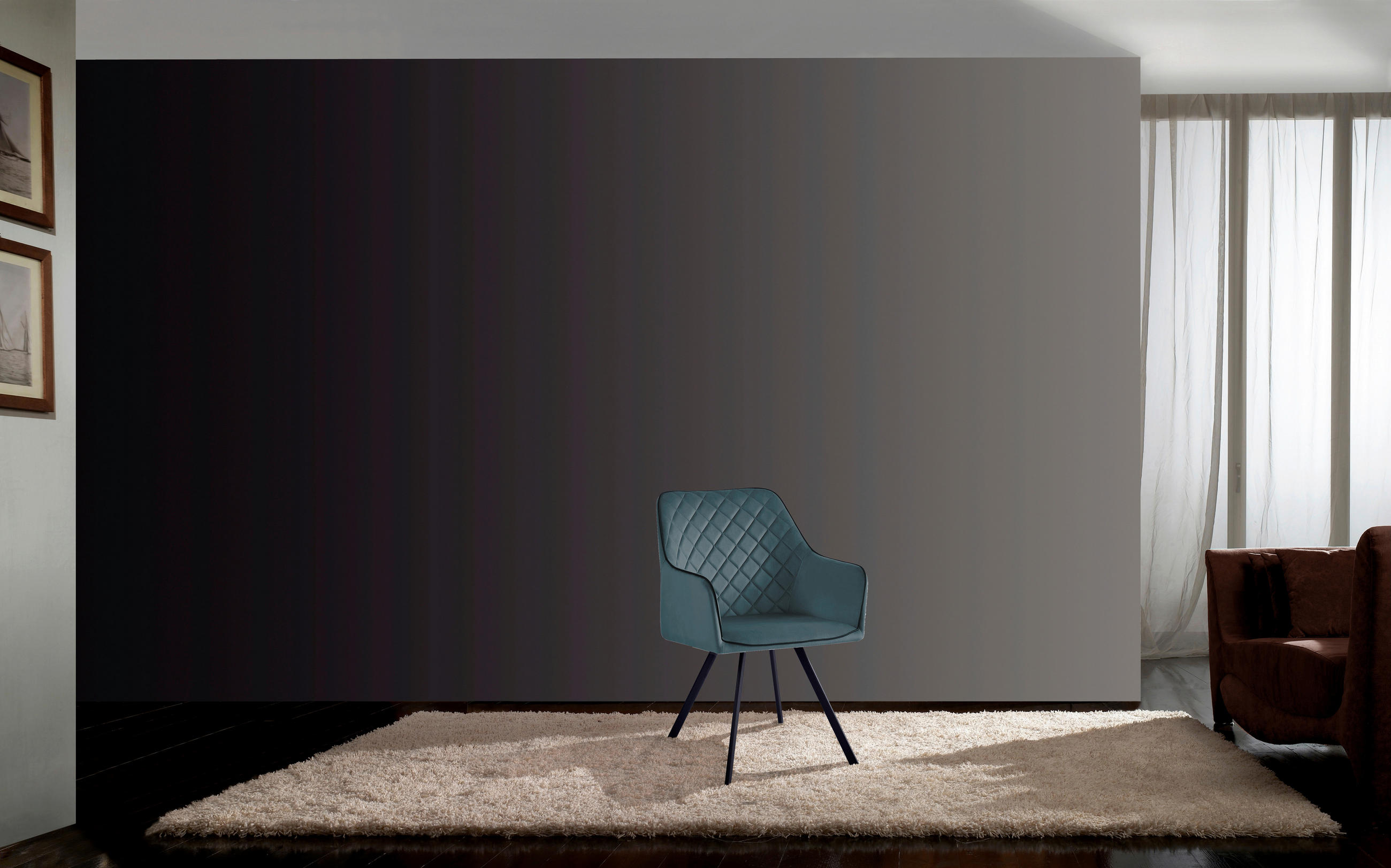 ŽIDLE S PODRUČKAMI, samet, zelená - šedá/zelená, Moderní, kov/textil (58/85/64,5cm) - MID.YOU