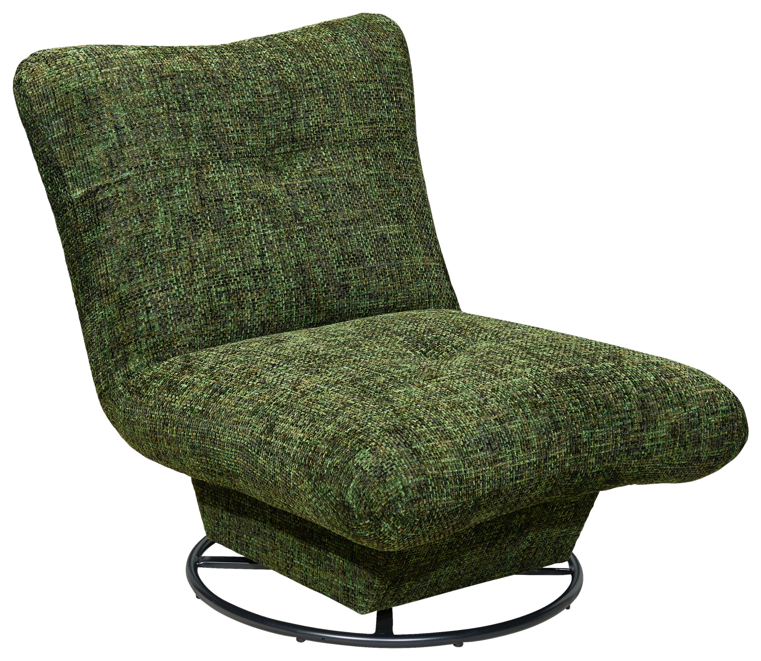 SESSEL in Webstoff Dunkelgrün  - Dunkelgrün/Schwarz, KONVENTIONELL, Textil/Metall (96/75/93cm) - MID.YOU