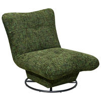 SESSEL in Webstoff Dunkelgrün  - Dunkelgrün/Schwarz, Konventionell, Textil/Metall (96/75/93cm) - MID.YOU