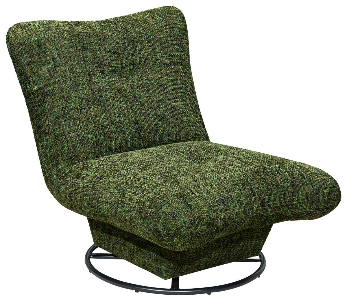 SESSEL in Webstoff Dunkelgrün  - Dunkelgrün/Schwarz, Konventionell, Textil/Metall (96/75/93cm) - MID.YOU