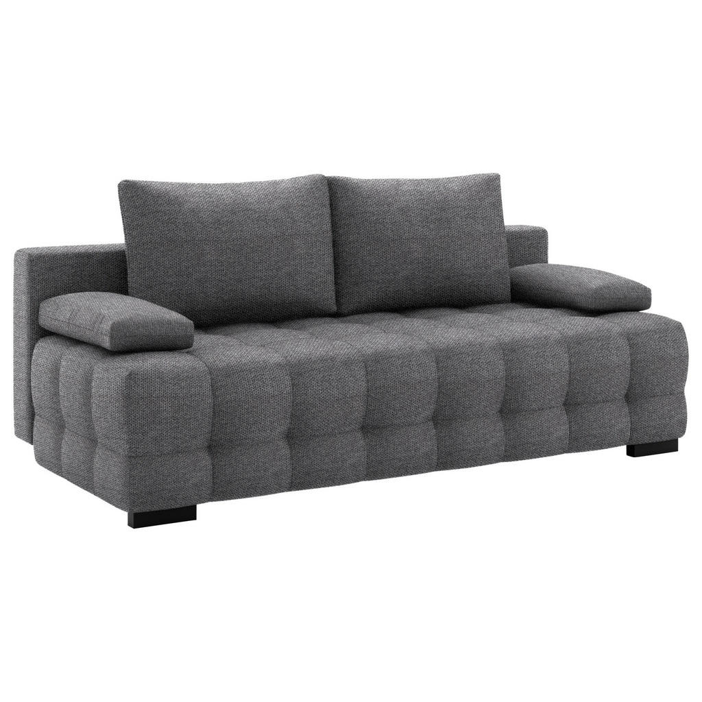 Thumbnail - Stylife Schlafsofa Jensen, Dunkelgrau, Textil, 2-Sitzer, Füllung: Faserbällchen, Schaumstoffflocken,Faserbällchen, Schau...
