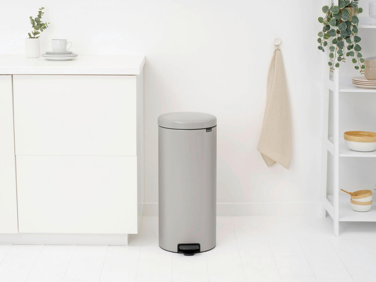 KANTA SA PAPUČICOM  30 l   - svetlosiva/antracit, Osnovno, metal/plastika (29.3/67.9/38cm) - Brabantia