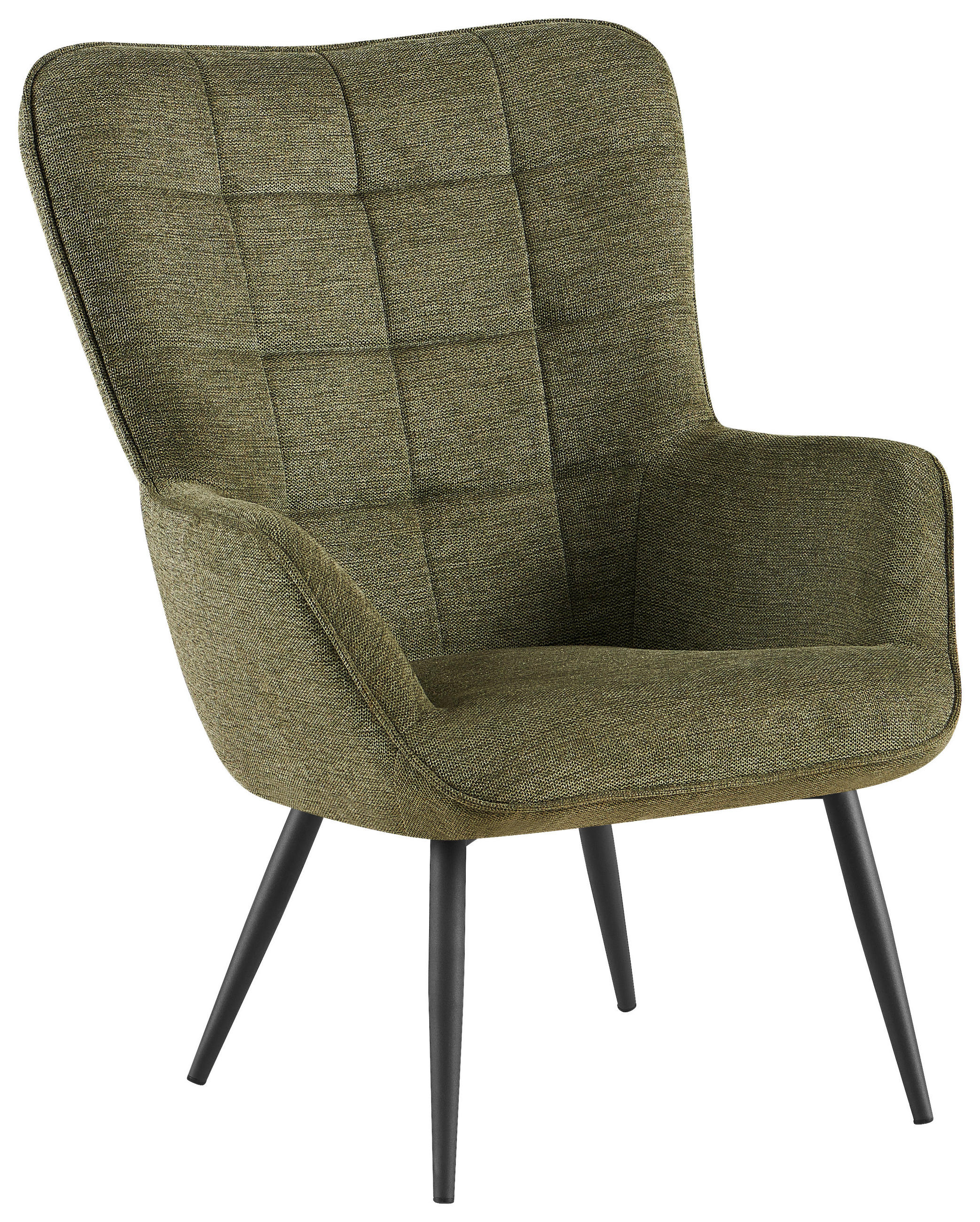 SESSEL in Webstoff Grün  - Grün, Design, Textil/Metall (73/98/79cm) - Ti'me