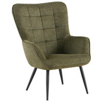 SESSEL in Webstoff Grün  - Grün, Design, Textil/Metall (73/98/79cm) - Ti'me