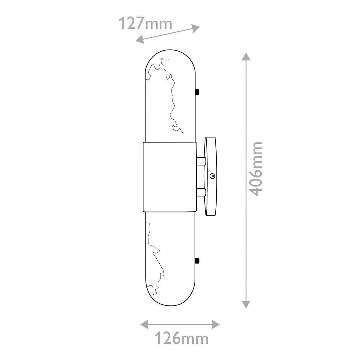 BADEZIMMER-WANDLEUCHTE Hinkley 40,6/12,7/12,6 cm  - Messingfarben, KONVENTIONELL, Glas/Metall (40,6/12,7/12,6cm) - Elstead Lighting