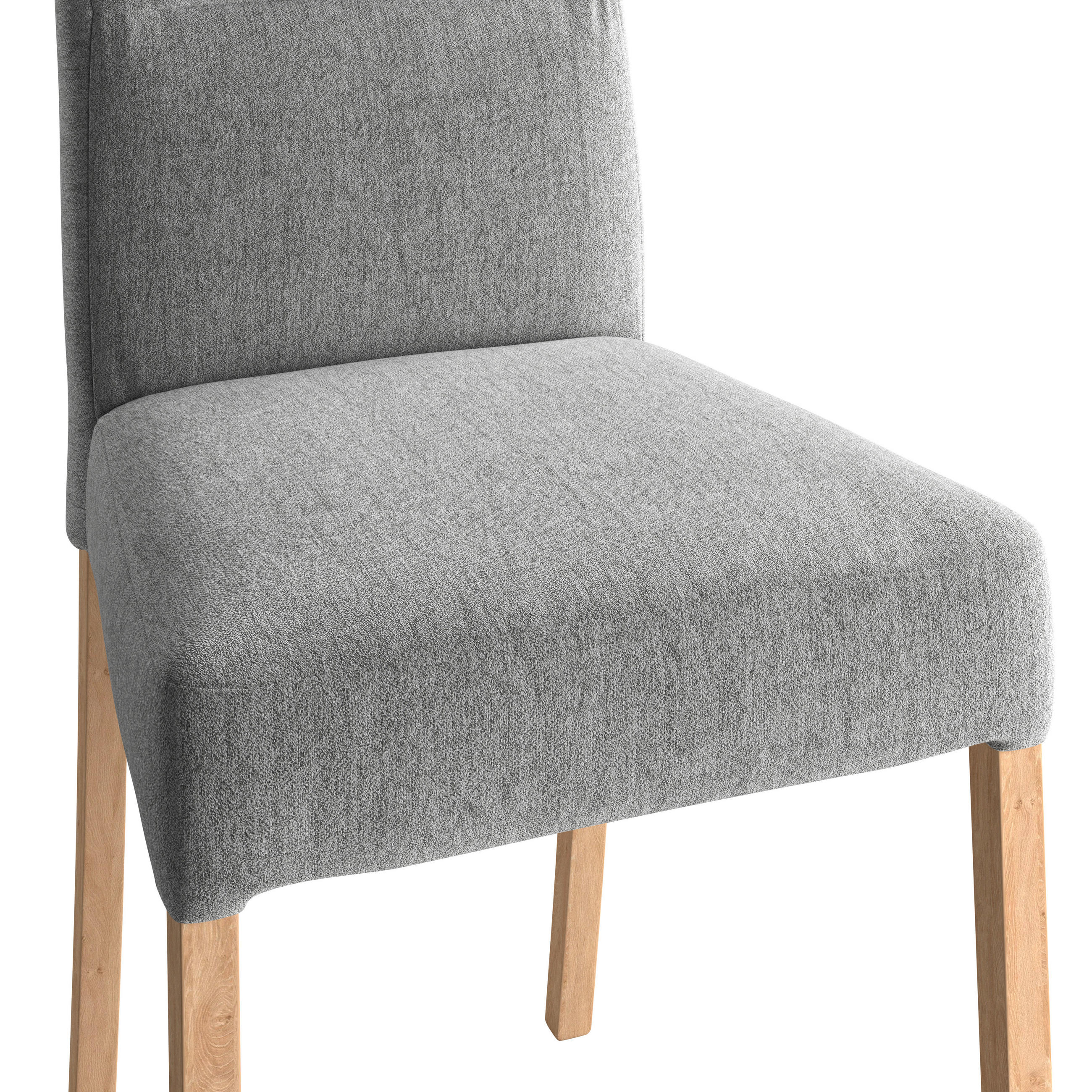 STUHL - Eichefarben/Grau, KONVENTIONELL, Holz/Textil (43/91/58cm)