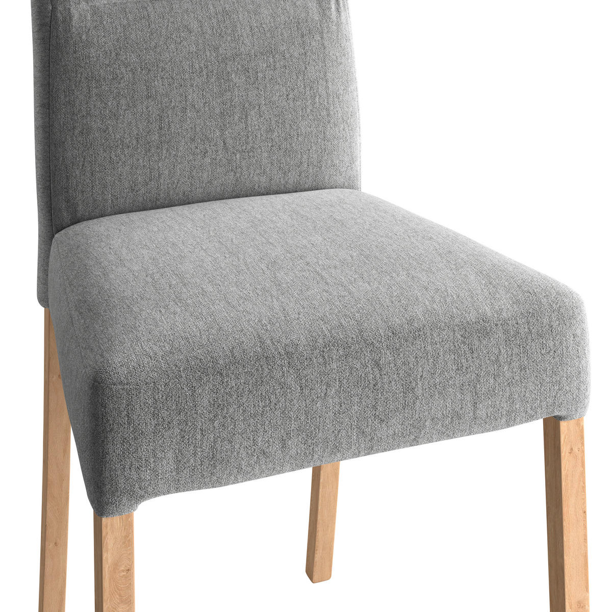 STUHL - Eichefarben/Grau, KONVENTIONELL, Holz/Textil (43/91/58cm)