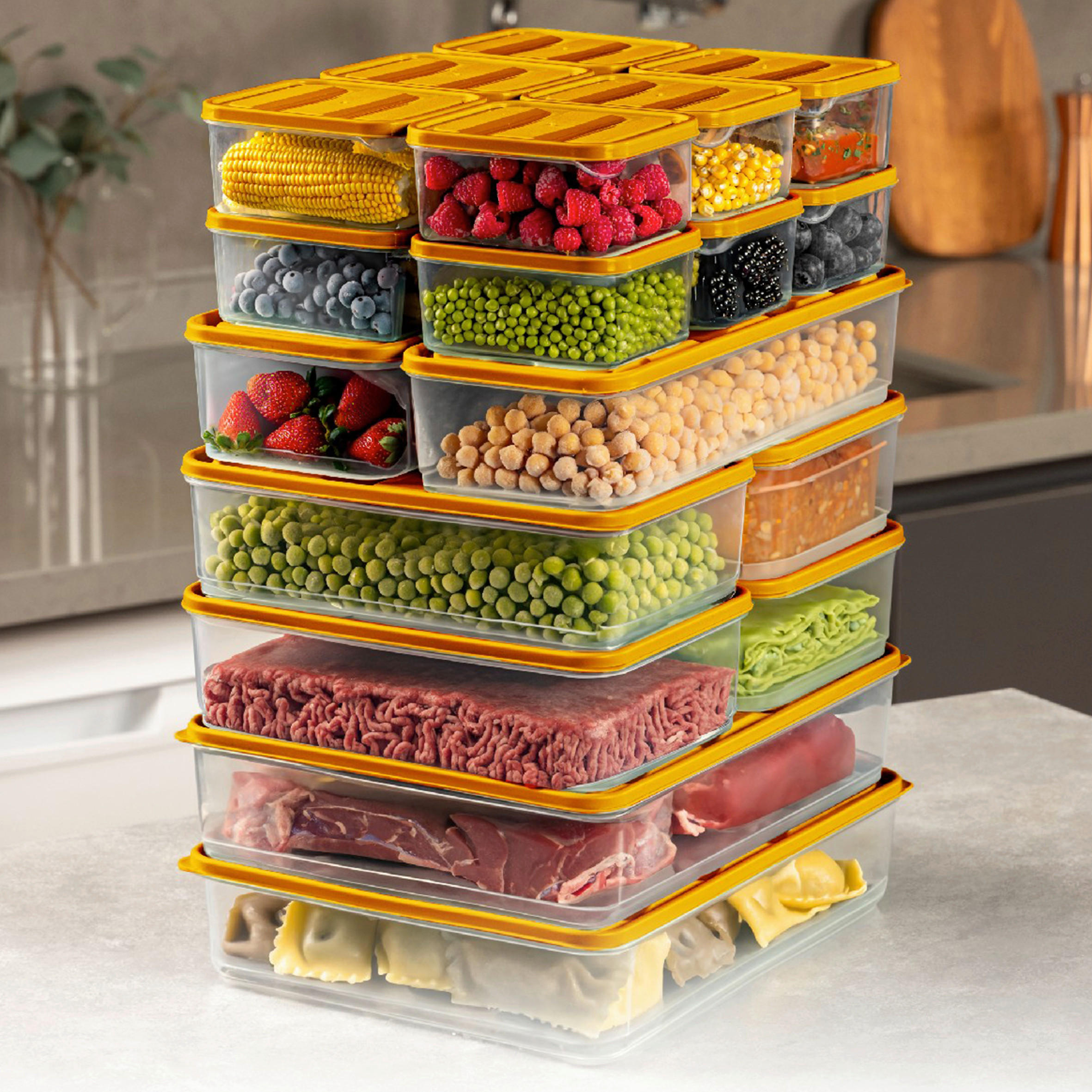 Vorratsdosenset Orange 19-teilig