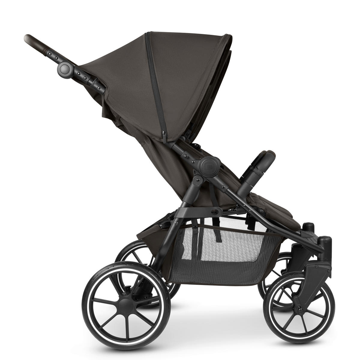 GESCHWISTERWAGEN Bayamo  - Dunkelbraun/Schwarz, Basics, Textil/Metall (105,5/76,5/105cm) - ABC Design