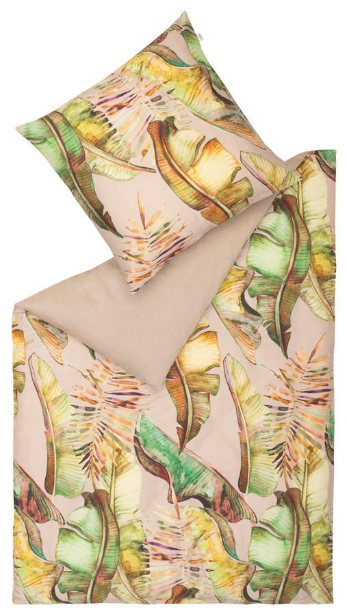 WENDEBETTWÄSCHE SW-JungleMood Satin 135/200 cm  - Sandfarben/Beige, Basics, Textil (135/200cm) - Schöner Wohnen